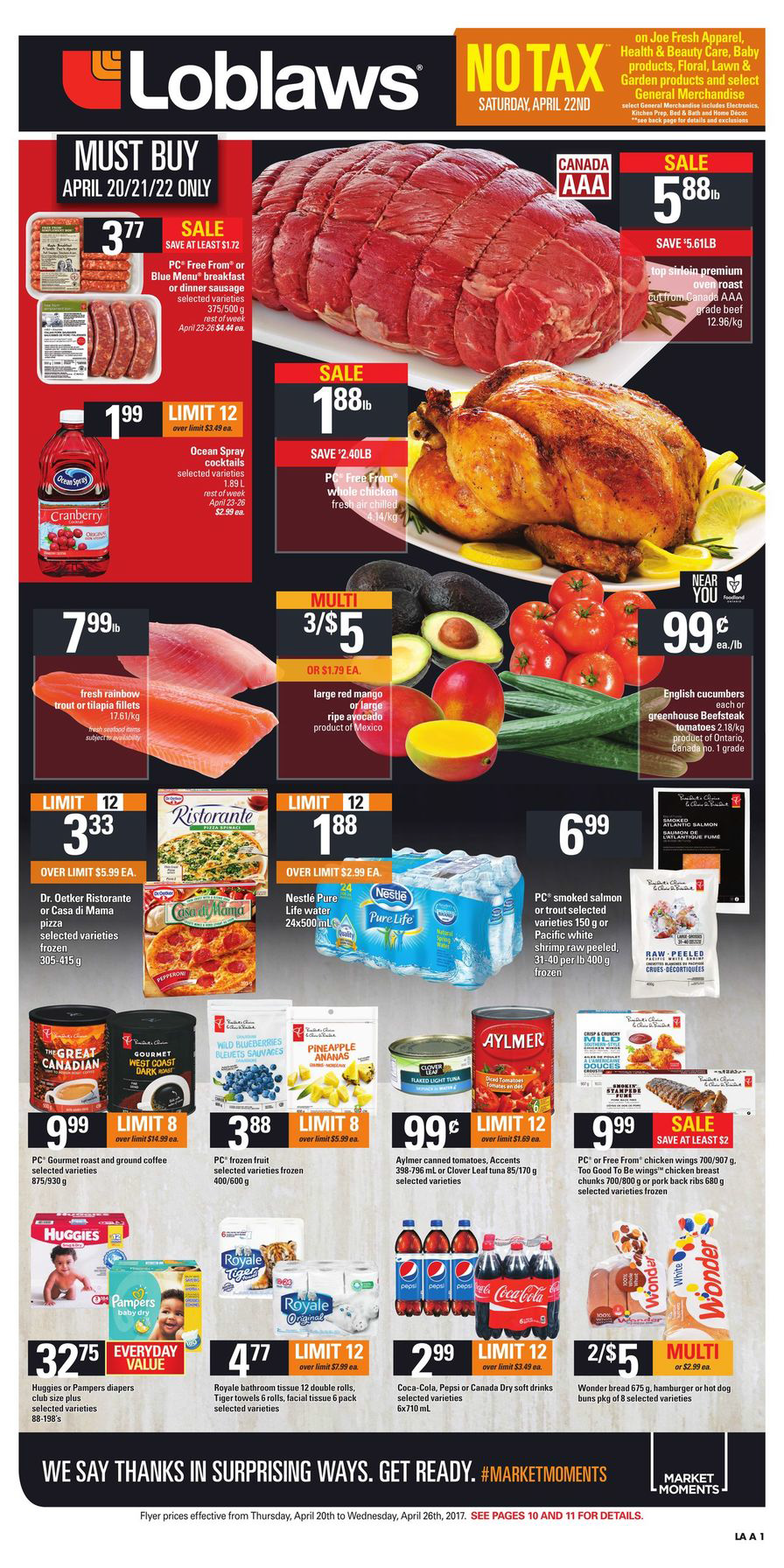 Loblaws flyer - Research Program for Nutrition Policy and